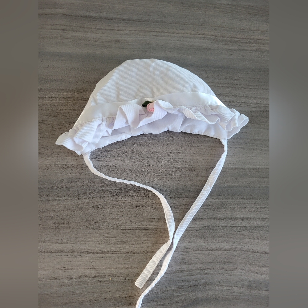 Baby Baptism Bonnet Hat 6-12 months